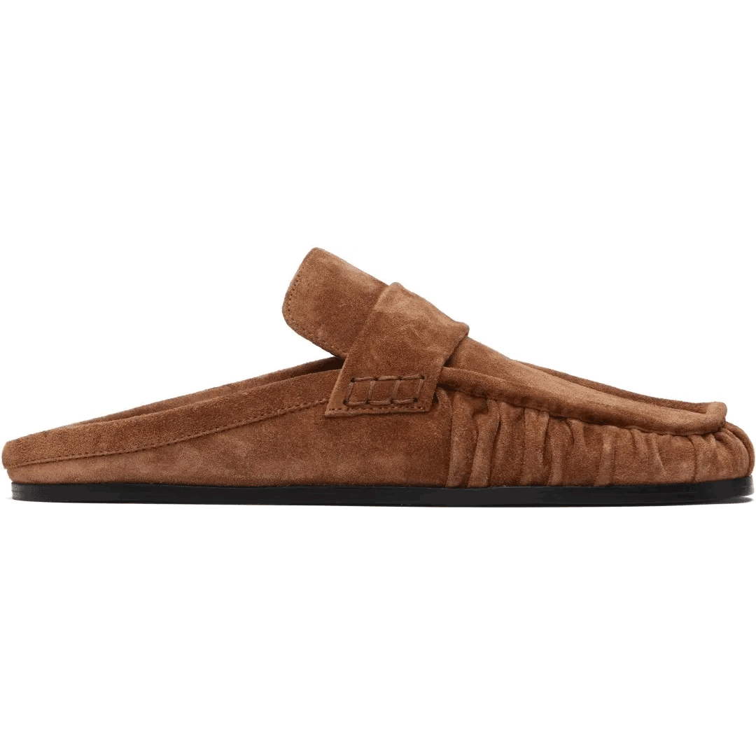 Jil Sander Tan Moc Toe Loafers