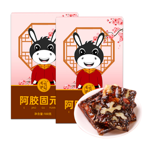 29.9元包邮！七头毛驴 阿胶糕固元膏 100g*4盒