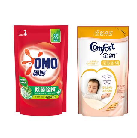 89元包邮奥妙除菌除螨洗衣液400g金纺420g