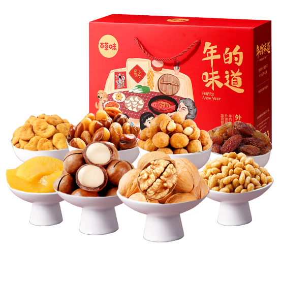 44元包邮！百草味 坚果零食大礼盒 1420g