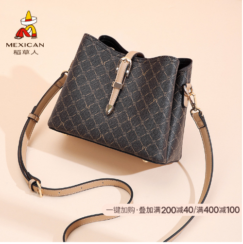 98元包邮！稻草人2021新款时尚复古斜挎包