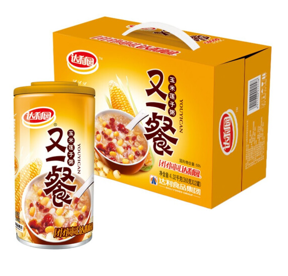 29.9元包邮！达利园 玉米莲子八宝粥360g*12罐/箱