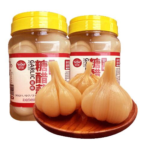 6.8元包邮！宏万年糖蒜农家自制 500g