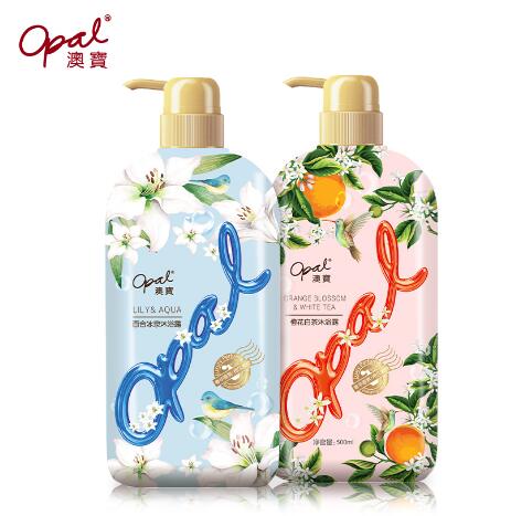 16.9元包邮！澳宝花园蜜语沐浴露 500ml*2瓶（百合+橙花）