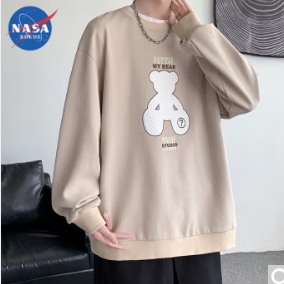 29.9元包邮！NASA 小熊印花纯棉长袖卫衣