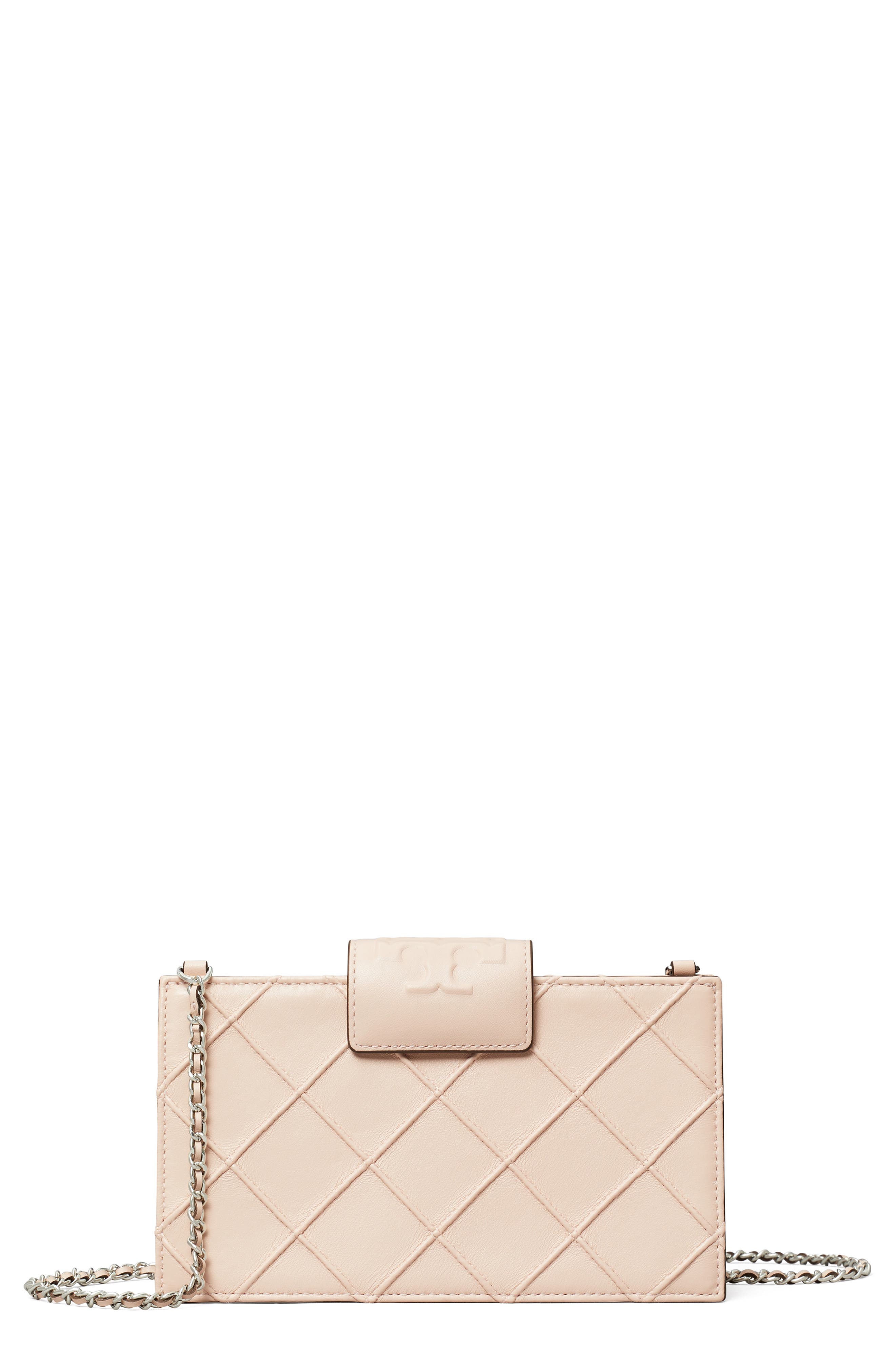 Tory Burch Mini Fleming Soft Quilted Leather Wallet on a Chain