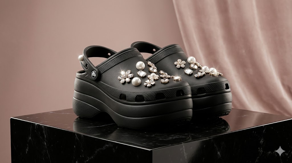 Crocs x Simone Rocha Bejeweled Thick-Soled Clog - Fashion Collaboration