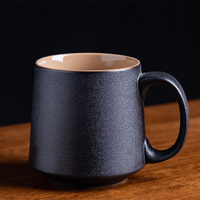 【新号到手两元】带盖带勺木柄马克杯大容量