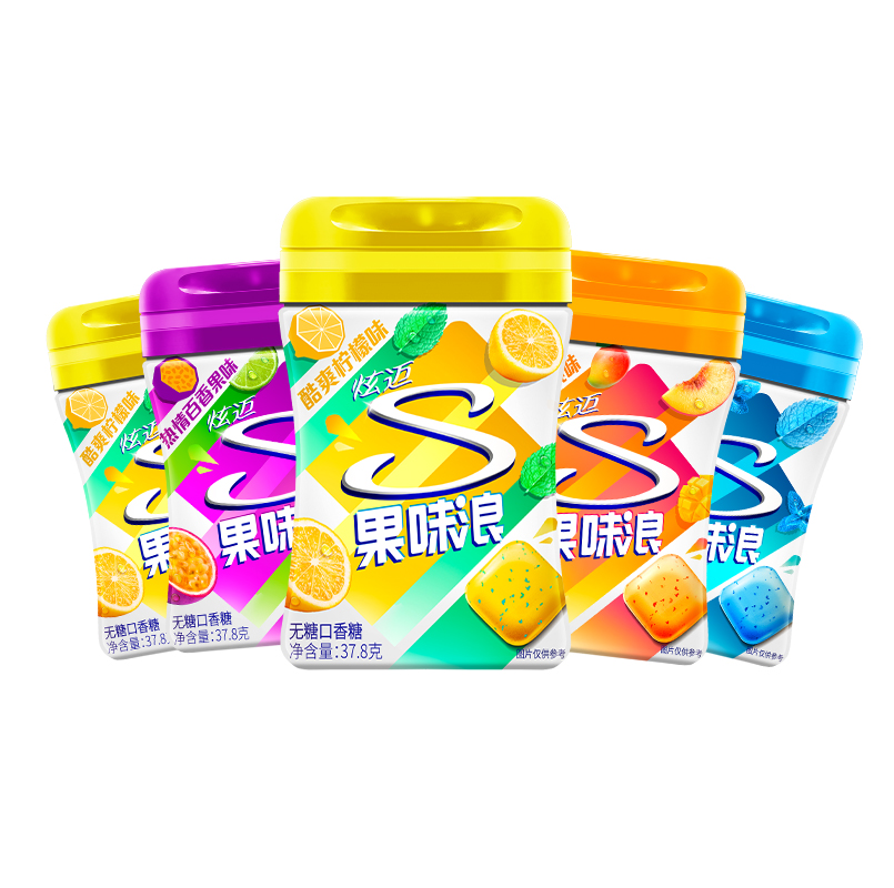 炫迈果味浪起来超大粒口香糖*5瓶