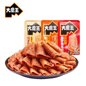 盐津铺子大魔王素毛肚六必居麻酱小零食休闲辣爽魔芋