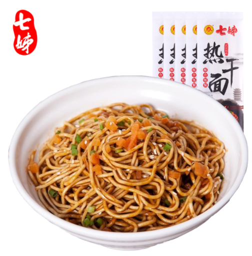 19.8元包邮！七姊 经典原味武汉热干面 170g*5袋 送拌面萝卜5包