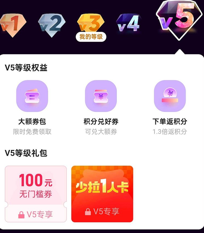 拼多多百亿补贴大放送！V3会员专享20元无门槛券等你来领