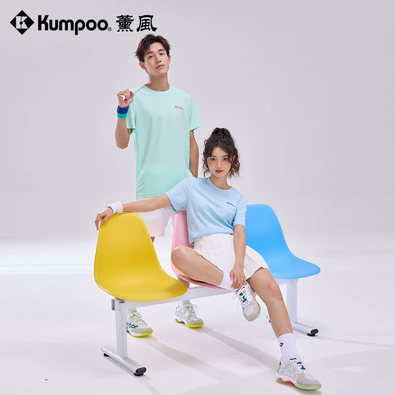 薰风户外运动上衣男女款短袖t恤透气速干休闲运动服熏风羽毛球服