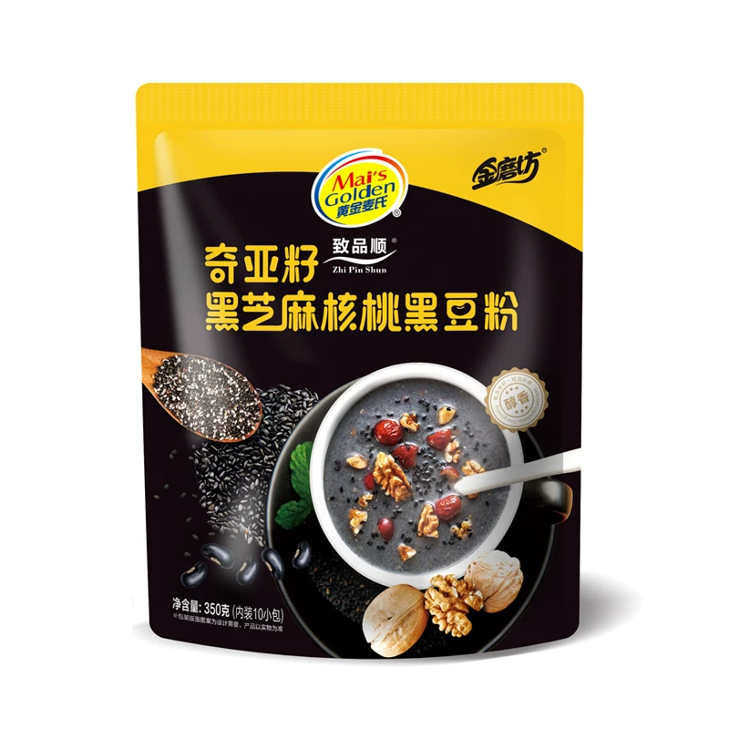 金磨坊X黄金麦氏奇亚籽黑芝麻核桃黑豆粉350