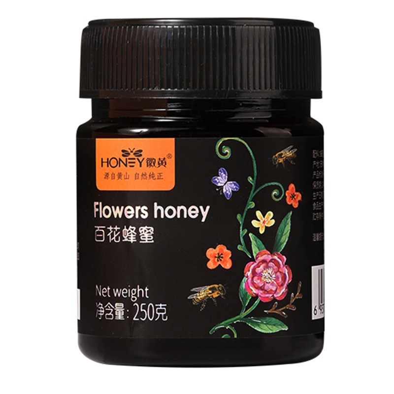 可签到【徽黄天然野生百花蜂蜜250g