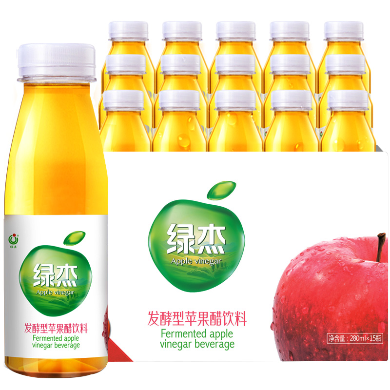绿杰发酵型苹果醋饮料整箱