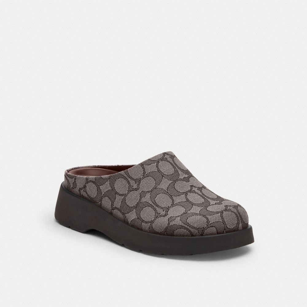 coach link mule in signature jacquard CBN24-S8W