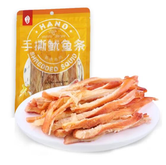29.9元包邮！寻肴 手撕鱿鱼丝 58g/袋*4袋（含赠）