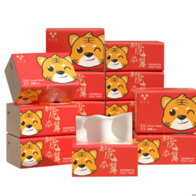 9.8元！易芬草福虎新年抽纸 60抽*14包 