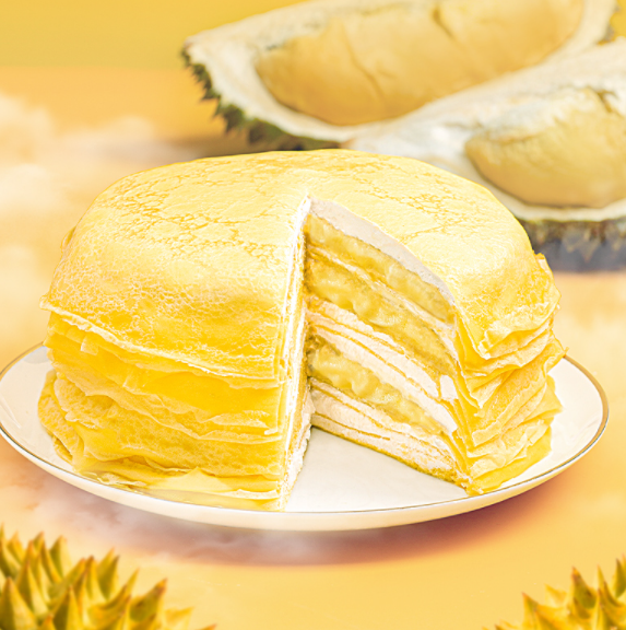 89元包邮！榴莲西施千层蛋糕450g*2个