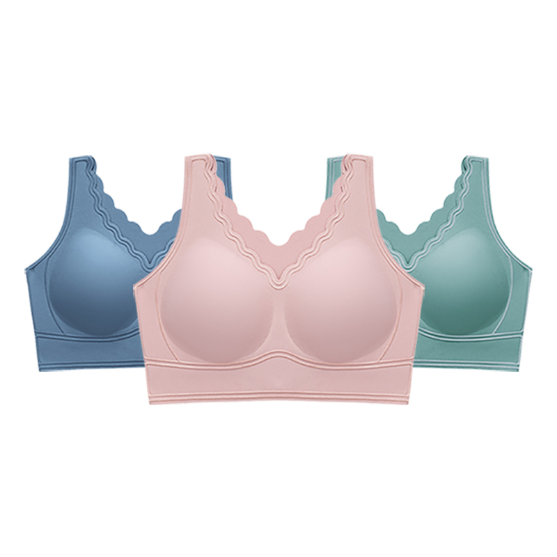 【蜜蜂手速节】硅胶条莱卡文胸背心式无钢圈