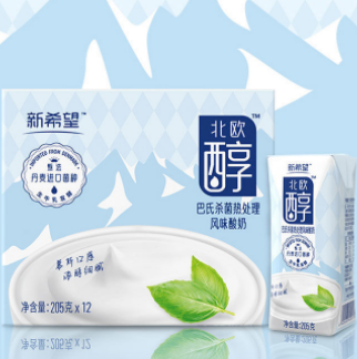 80.2元！新希望白帝酸奶 北欧醇营养酸奶205g*12盒*3件