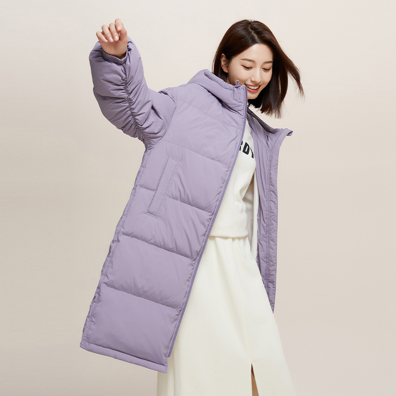 【高梵】中长款加厚连帽羽绒服外套