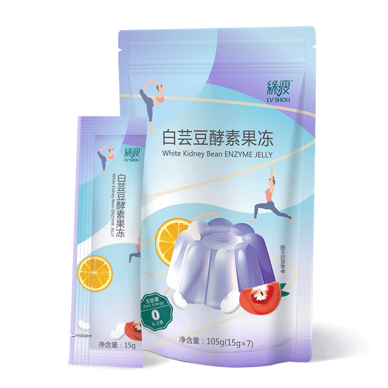 【可签到】绿瘦白芸豆酵素果冻15g*7条