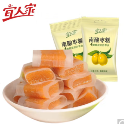 4.9元包邮！宜人家 南酸枣糕原味100g*2