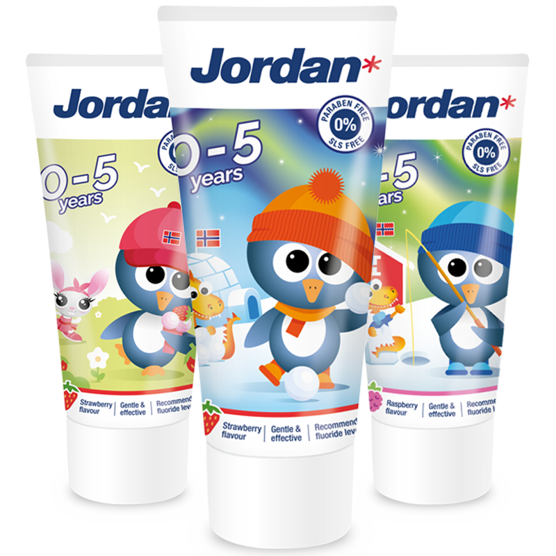 Jordan进口防蛀防龋婴幼儿童草莓牙膏