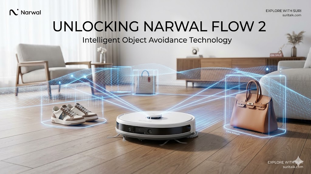 Narwal Flow 2 Robot Vacuum navigating smartly around household objects