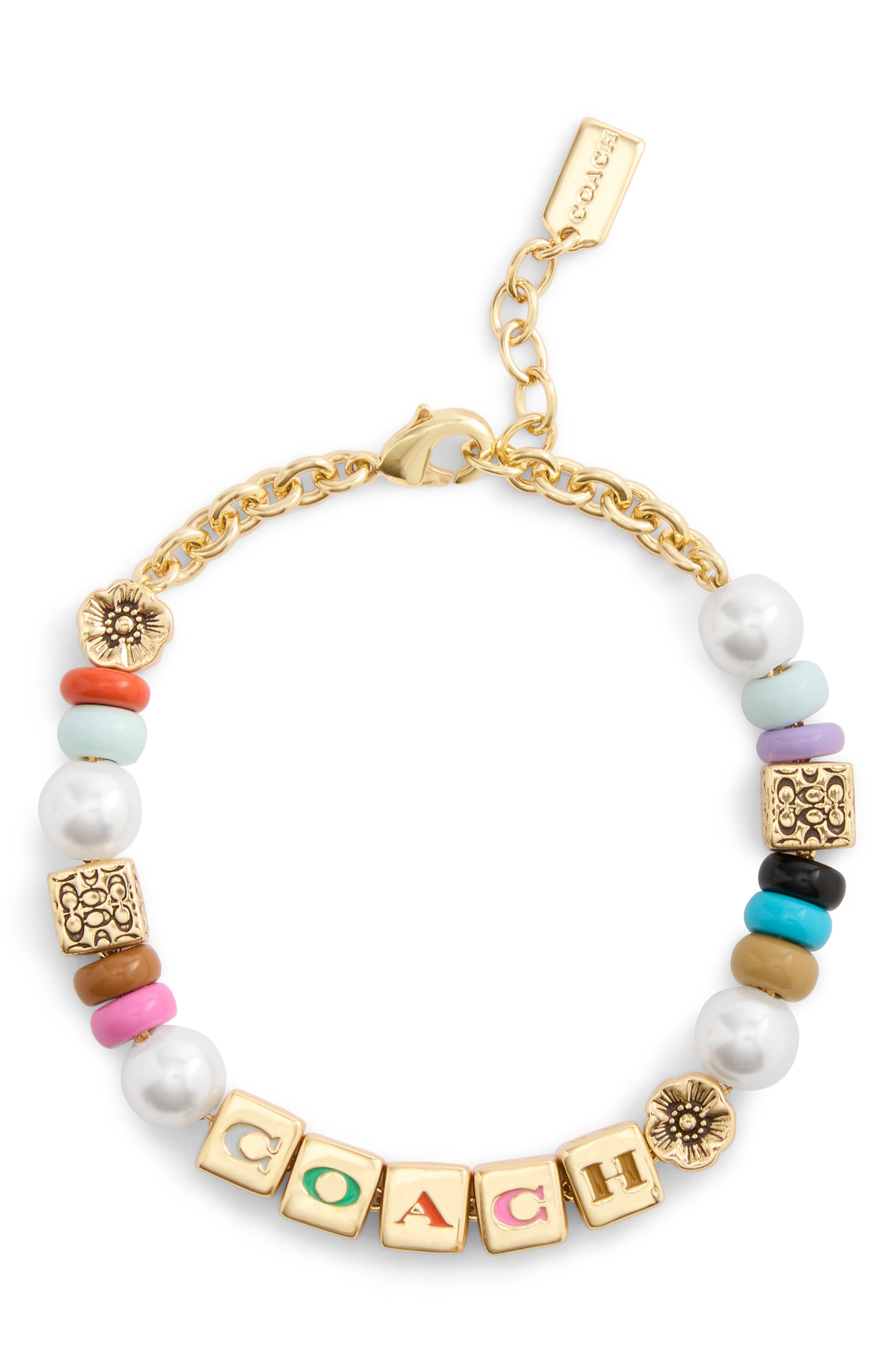 COACH Logo Bead Bracelet