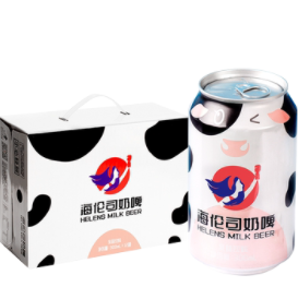 7.9元包邮！海伦斯奶啤300ml*2