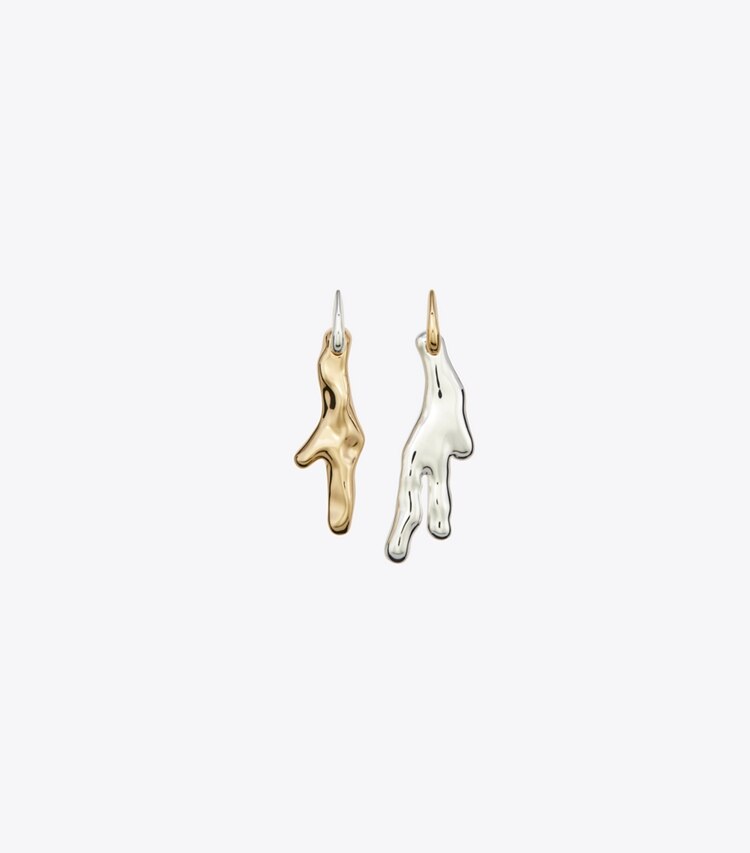 tory burch Coral Hoop Earrings