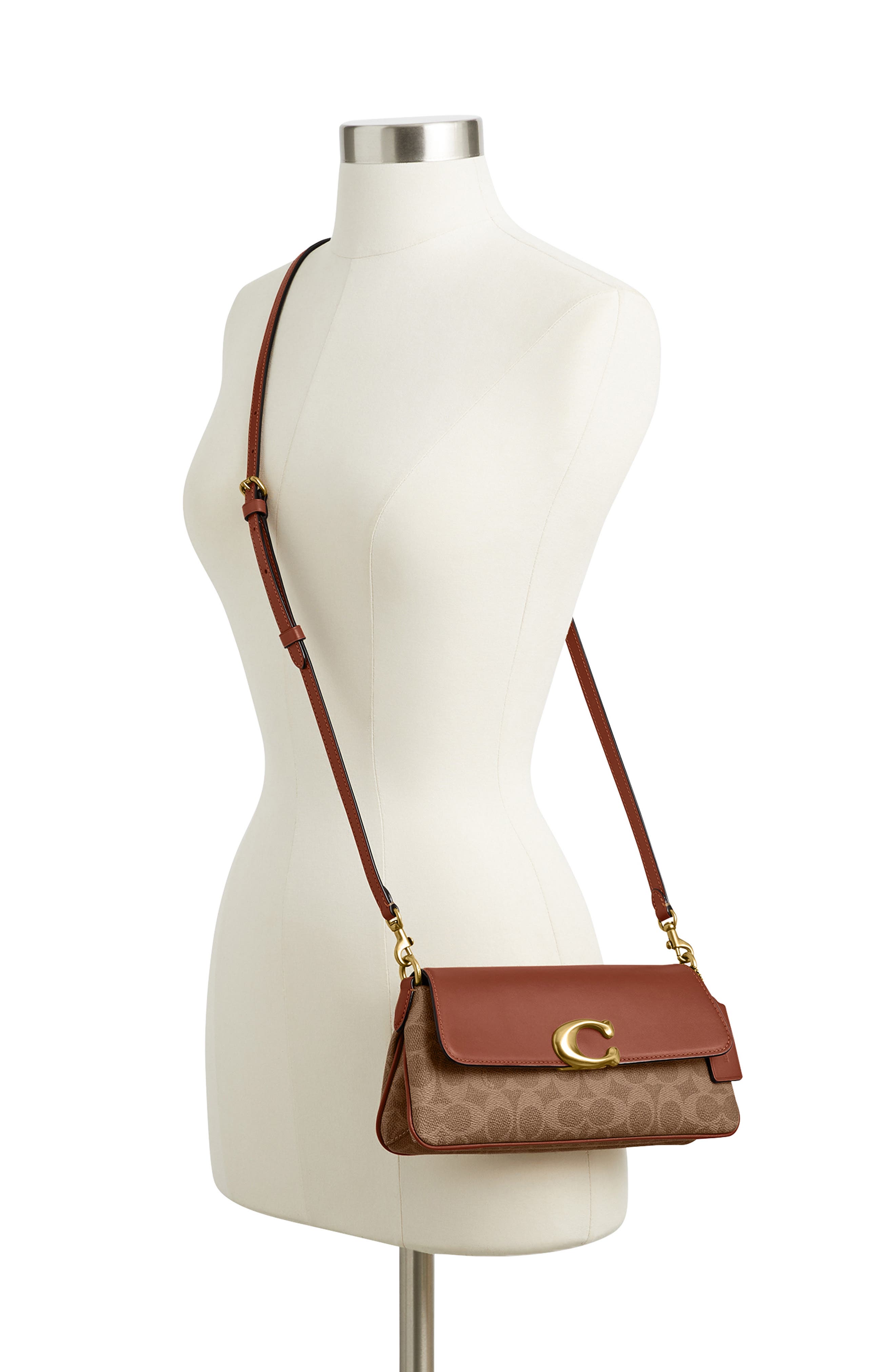 COACH Jet Coated Canvas & Leather Shoulder Bag