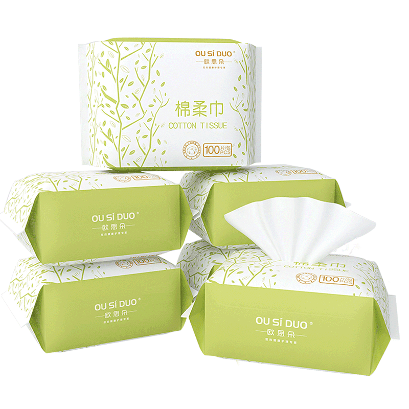 【欧思朵】婴儿棉柔巾100抽*5包
