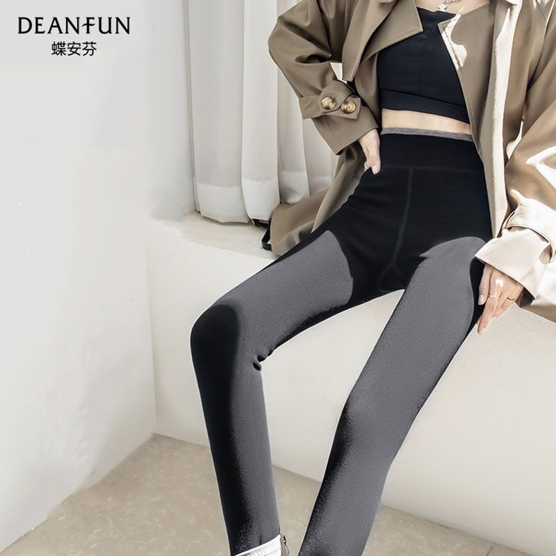 【320克】蝶安芬石墨烯羊毛外穿黑色打底裤