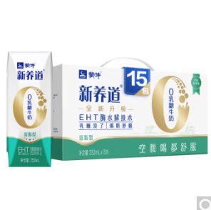 32.6元！蒙牛 新养道低脂牛奶 250ml*16盒