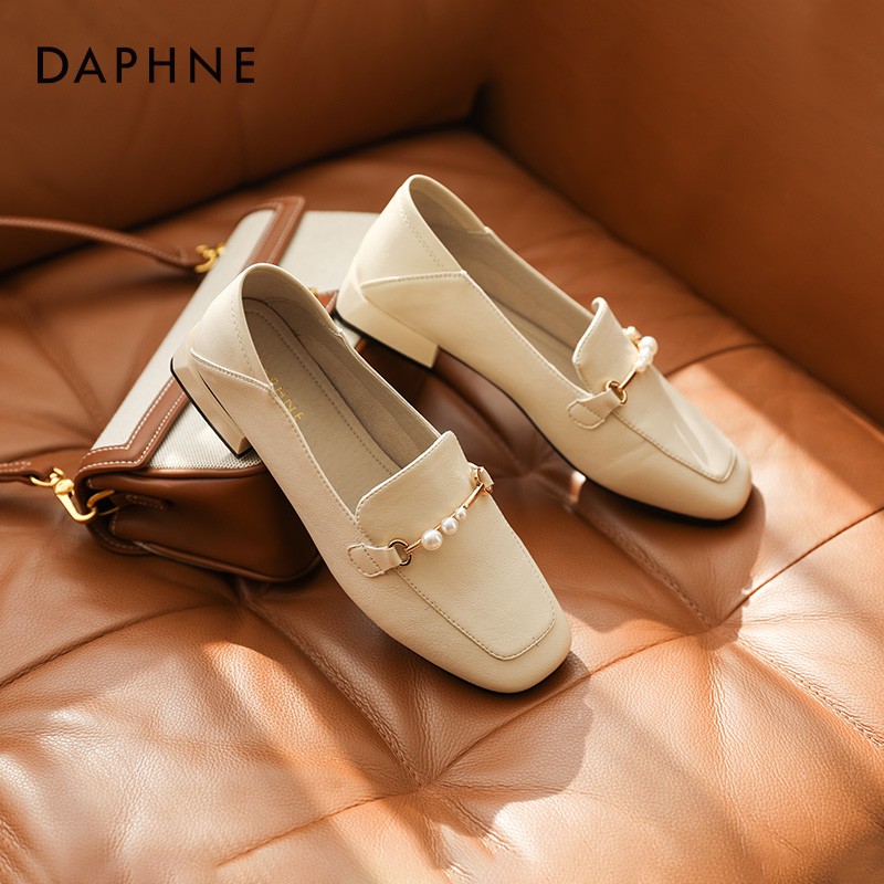 【JD旗舰店】达芙妮（DAPHNE） 新款轻软套脚乐福鞋