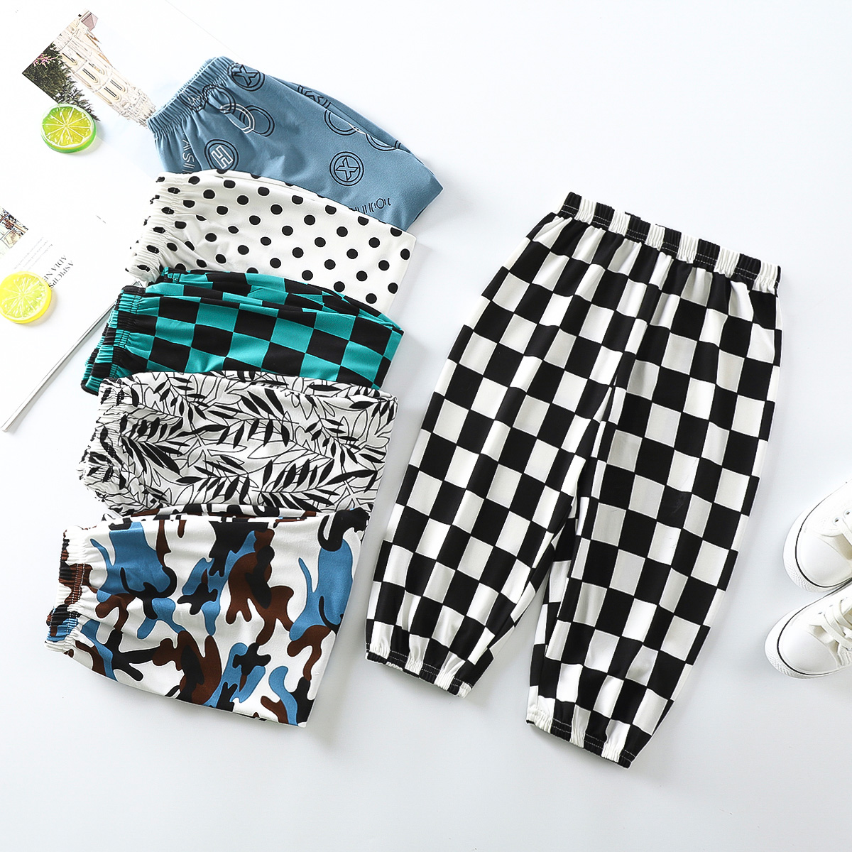 儿童运动防蚊裤夏季冰丝休闲裤