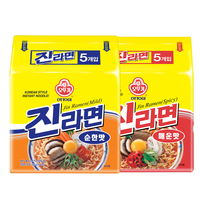 不倒翁食品旗舰店韩国进口金拉面10袋