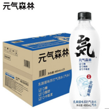 47.9元包邮！元气森林 苏打气泡水饮料480ml*12瓶
