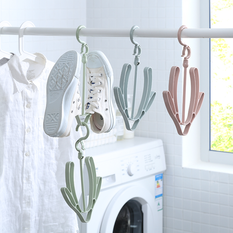 【5个】阳台晒鞋架多功能旋转小型衣架