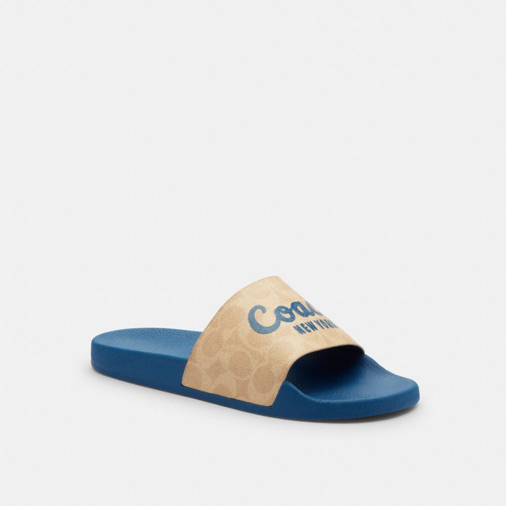 coach udele sport slide in signature canvas with coach graphic CZ149-SND