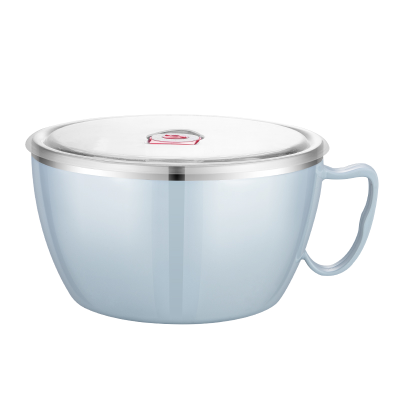 【好佳品】不锈钢泡面碗带盖1000ML送餐具