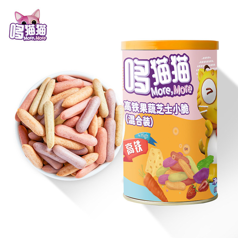 哆猫猫宝宝零食高铁果蔬芝士小脆罐