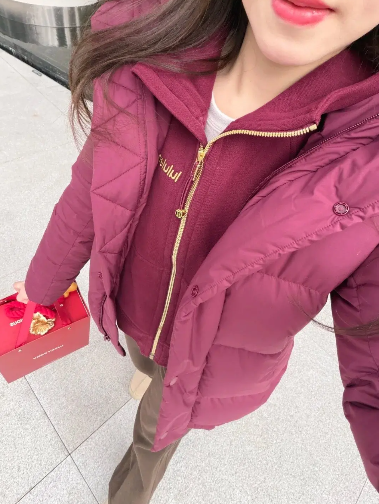 Vanessa reviewing lululemon Lunar New Year Burgundy Collection 2026