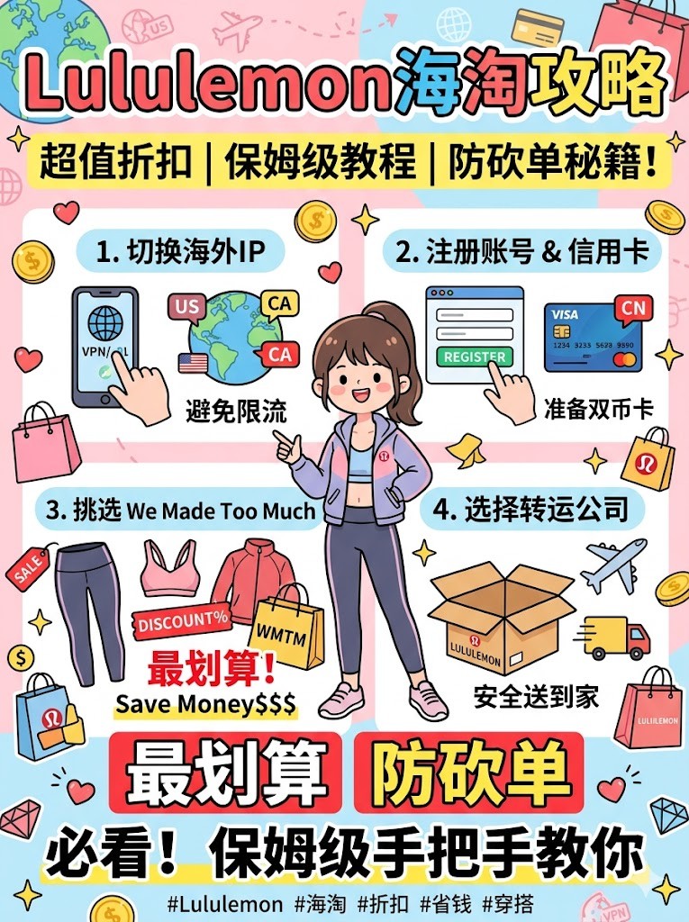 海淘Lululemon美加官网超简攻略