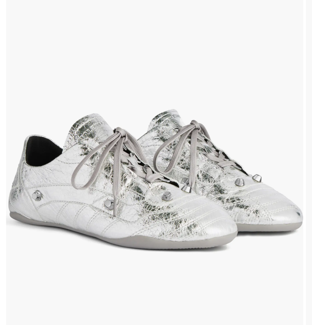 Balenciaga Zen City 银色薄底鞋