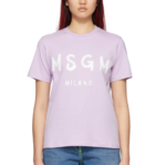 MSGM 紫底白字T恤